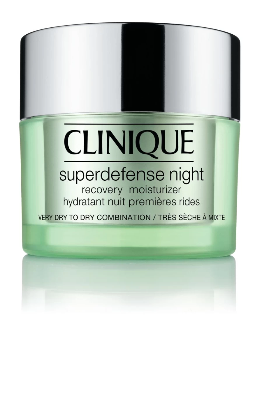 CLINIQUE Superdefense Night Recovery Moisturizer for Dry To Normal Skin - 50ml, Green