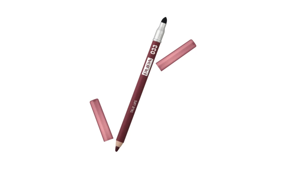 PUPA MILANO True Lips Contour Lip Pencil - 033 Bordeaux, Waterproof Lip Liner for Long-Lasting Definition