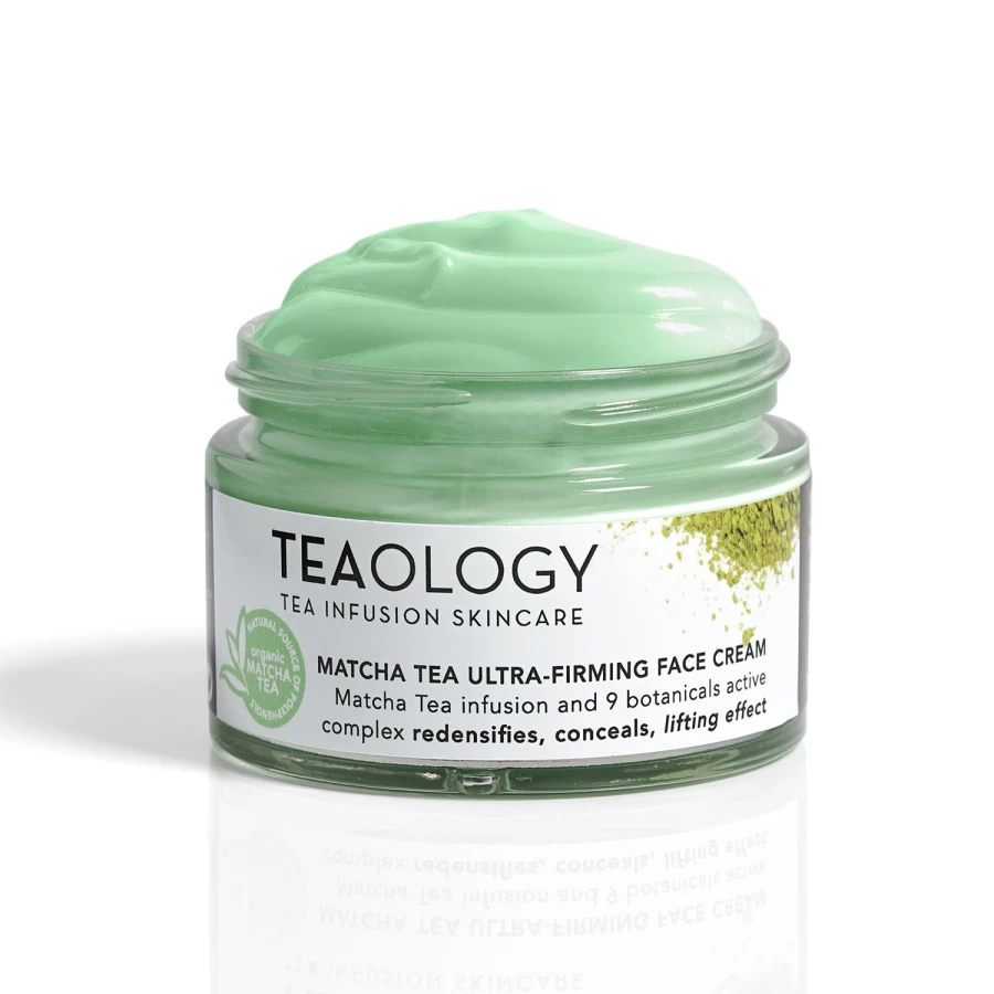 TEAOLOGY Matcha Tea Ultra-Firming Anti-Aging Face Cream 50ml - White, Green Tea Infused Moisturizer for Tightening & Revitalizing Skin