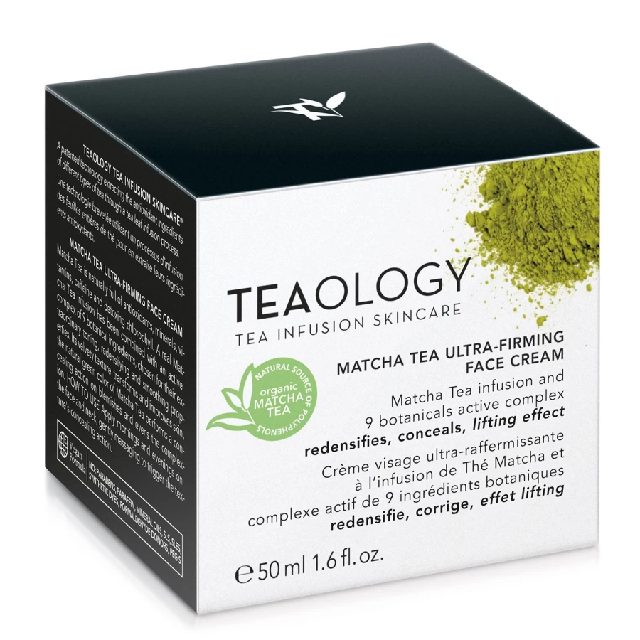 TEAOLOGY Matcha Tea Ultra-Firming Anti-Aging Face Cream 50ml - White, Green Tea Infused Moisturizer for Tightening & Revitalizing Skin