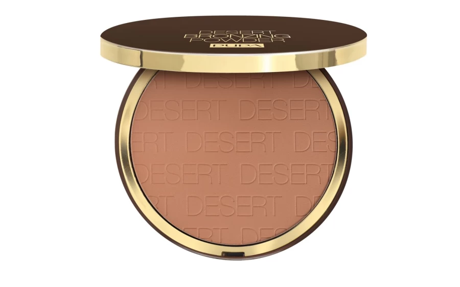 PUPA MILANO Desert Bronzing Compact Powder - 02 Honey Gold, Bronzer for a Sun-Kissed Glow