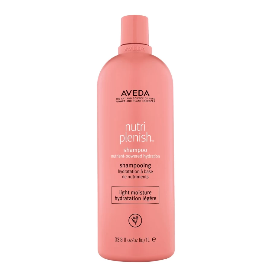 AVEDA Nutriplenish Light Moisture Shampoo 1 Liter - Pink for Hydrated, Healthy Hair