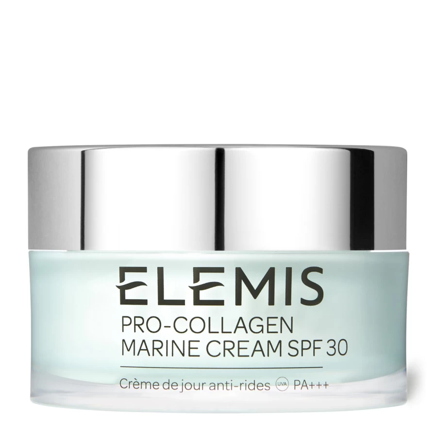 ELEMIS Pro-Collagen Marine Cream SPF 30 - Anti-Aging Moisturizer with Sun Protection, Light Blue