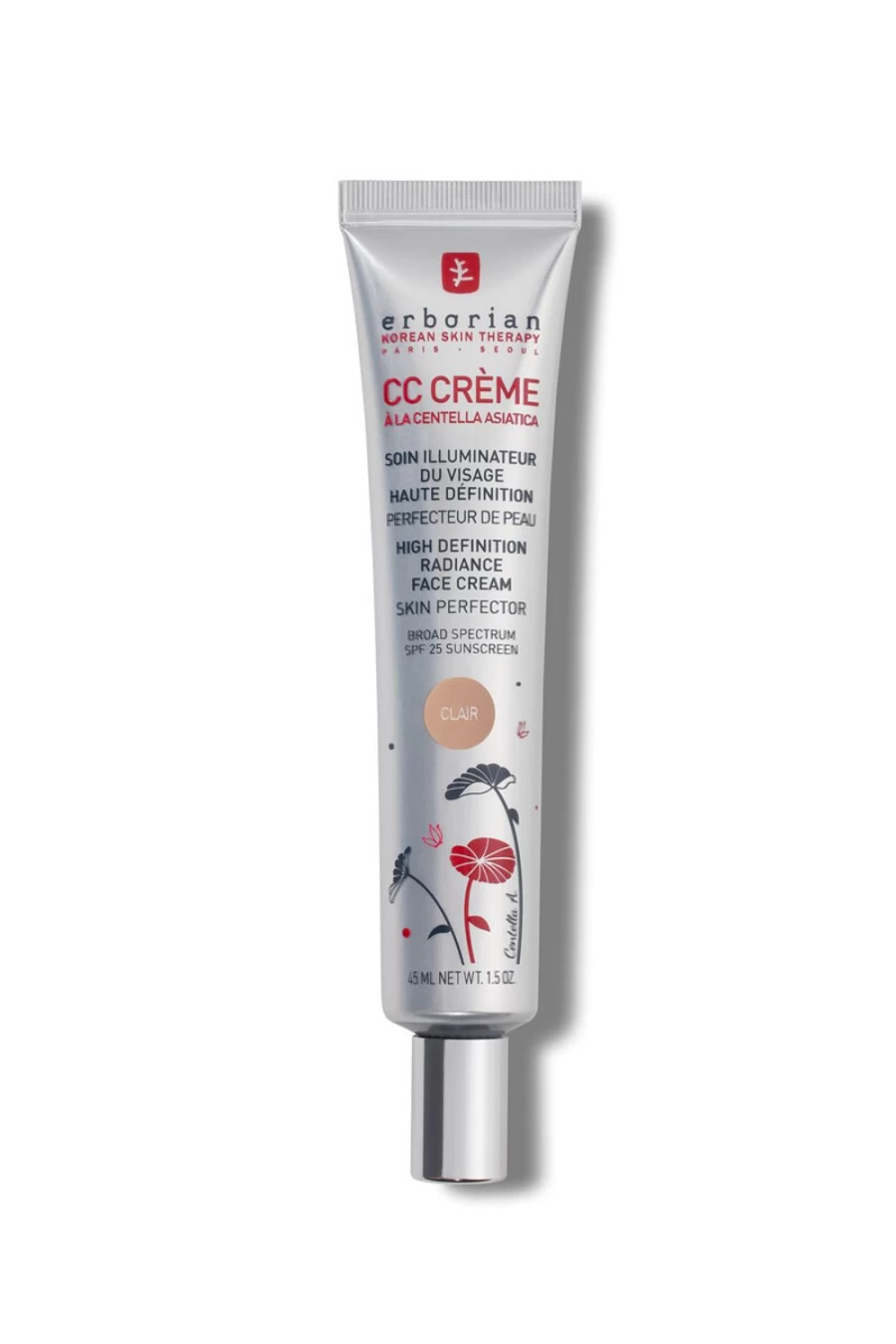 ERBORIAN CC Cream Clair in Beige - Flawless Skin Tone Perfecting Cream with Hydration & SPF Protection