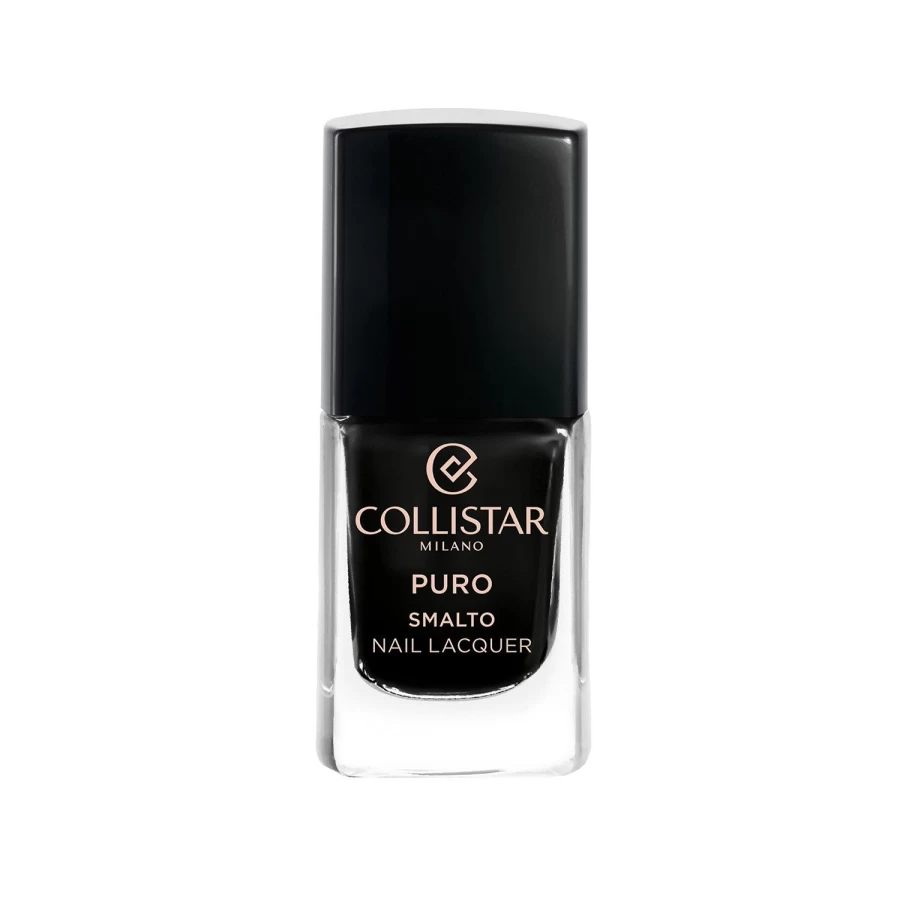 COLLISTAR Pure Long Lasting Nail Polish - 313 Intense Black - High-Shine, Chip-Resistant Formula