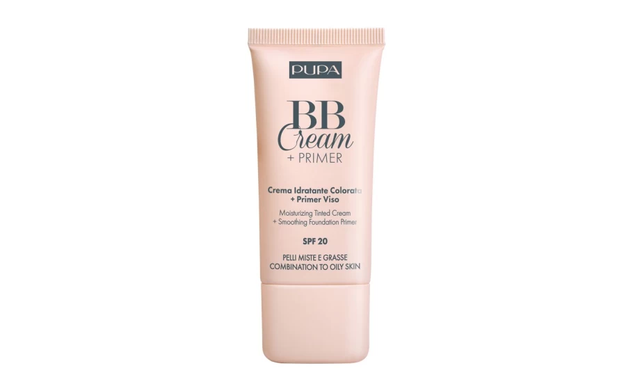 PUPA MILANO BB Cream with Primer for Combination to Oily Skin - Shade 003 Sand, Oil-Control & Pore Minimizing Base