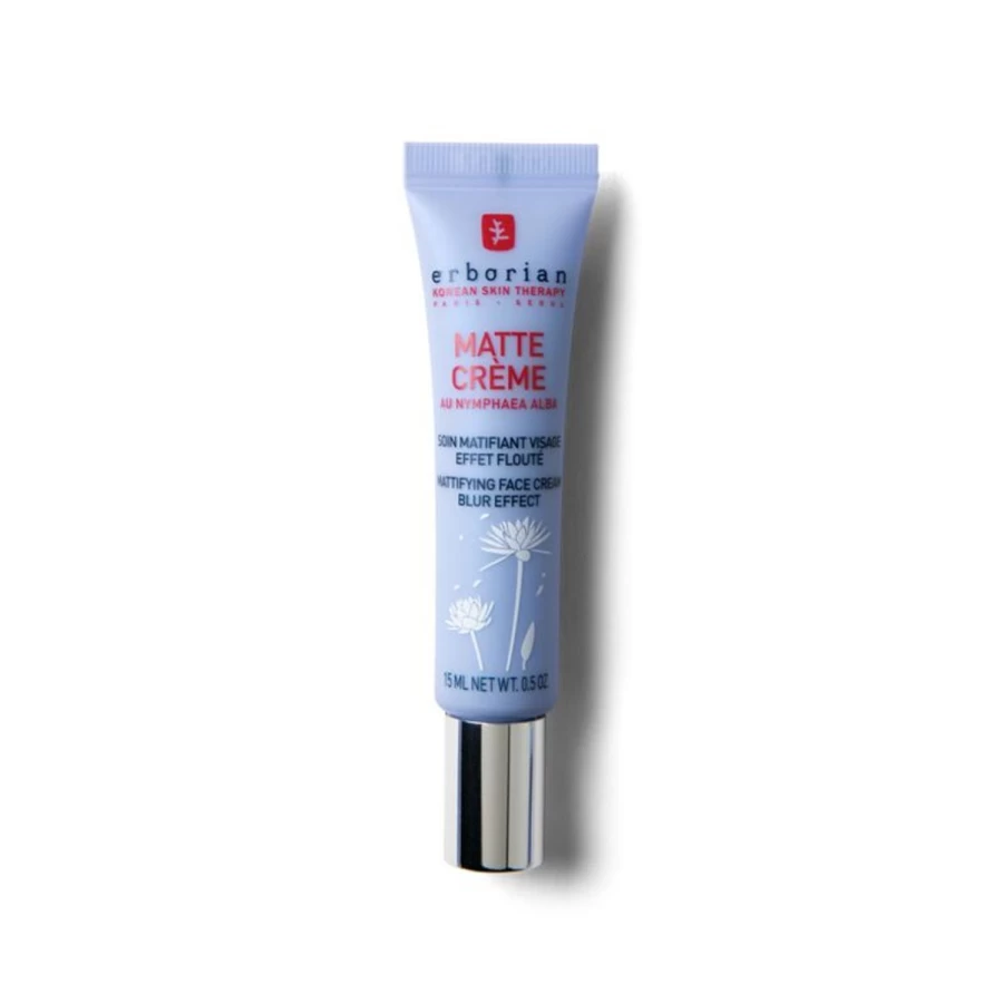 ERBORIAN Matte Cream - Mattifying Face Cream for Oily Skin, Light Blue, Pore Minimizer & Shine Control