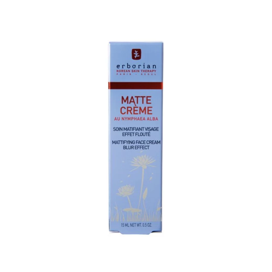 ERBORIAN Matte Cream - Mattifying Face Cream for Oily Skin, Light Blue, Pore Minimizer & Shine Control