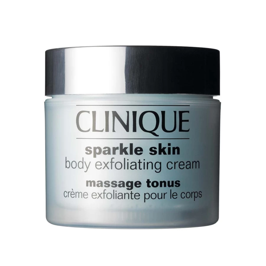 CLINIQUE Sparkle Skin Body Exfoliating Cream 250ml - Light Blue Smoothing Scrub for Glowing Skin
