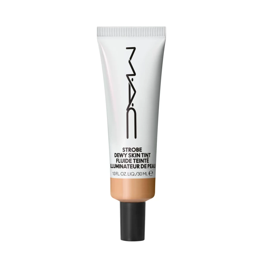 MAC Cosmetics Strobe Dewy Skin Tint - Medium Deep Shade (Dark Beige) for Radiant Hydration