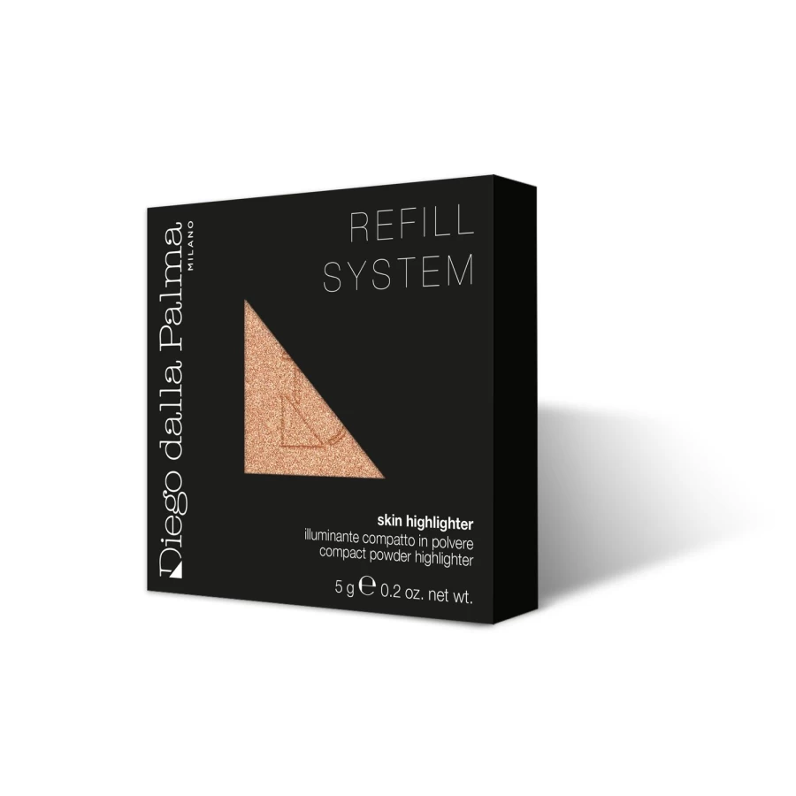 DIEGO DALLA PALMA Face Refill System Highlighter Compact - Golden Yellow Illuminating Powder 135
