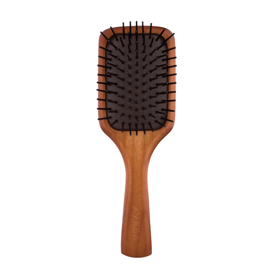 AVEDA Mini Paddle Brush for Detangling & Styling - Smoothing Hair Tool, Travel Size, Brown