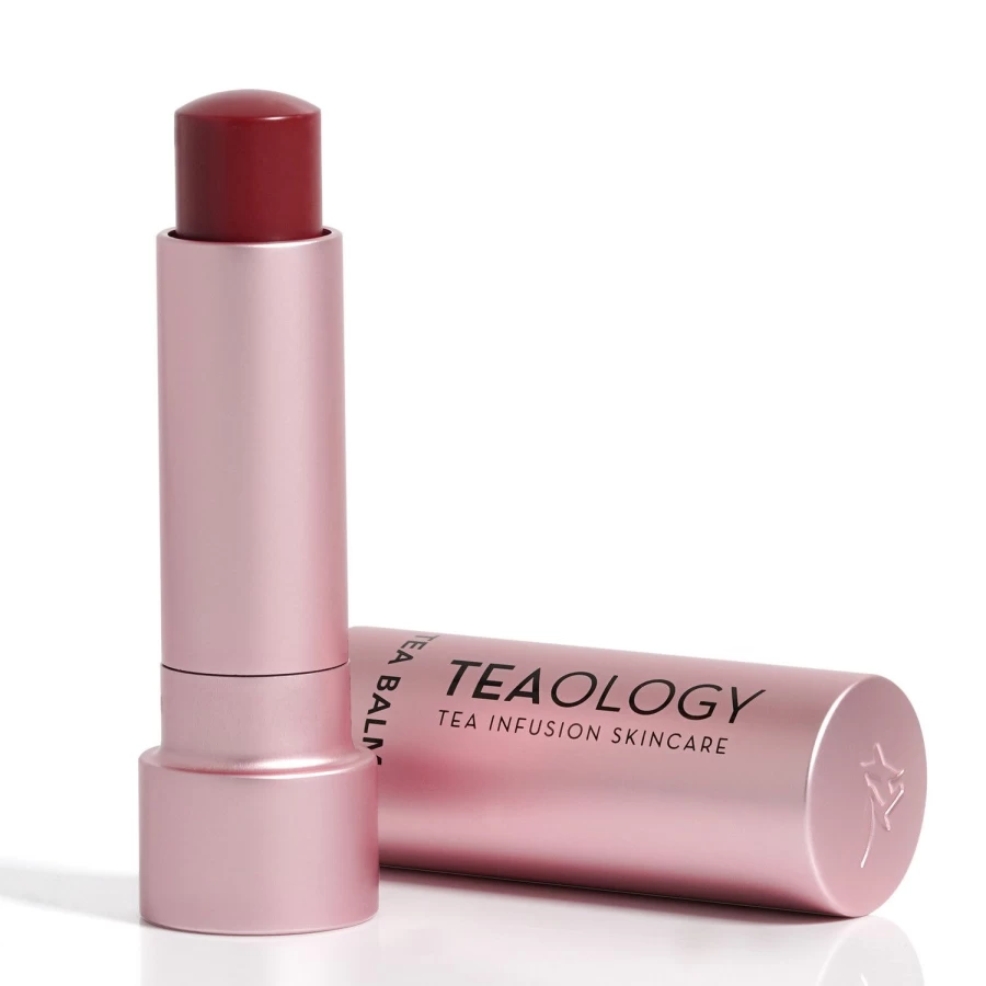 TEAOLOGY Tinted Lip Balm - Red Berry Tea Infused Moisturizing Lip Treatment