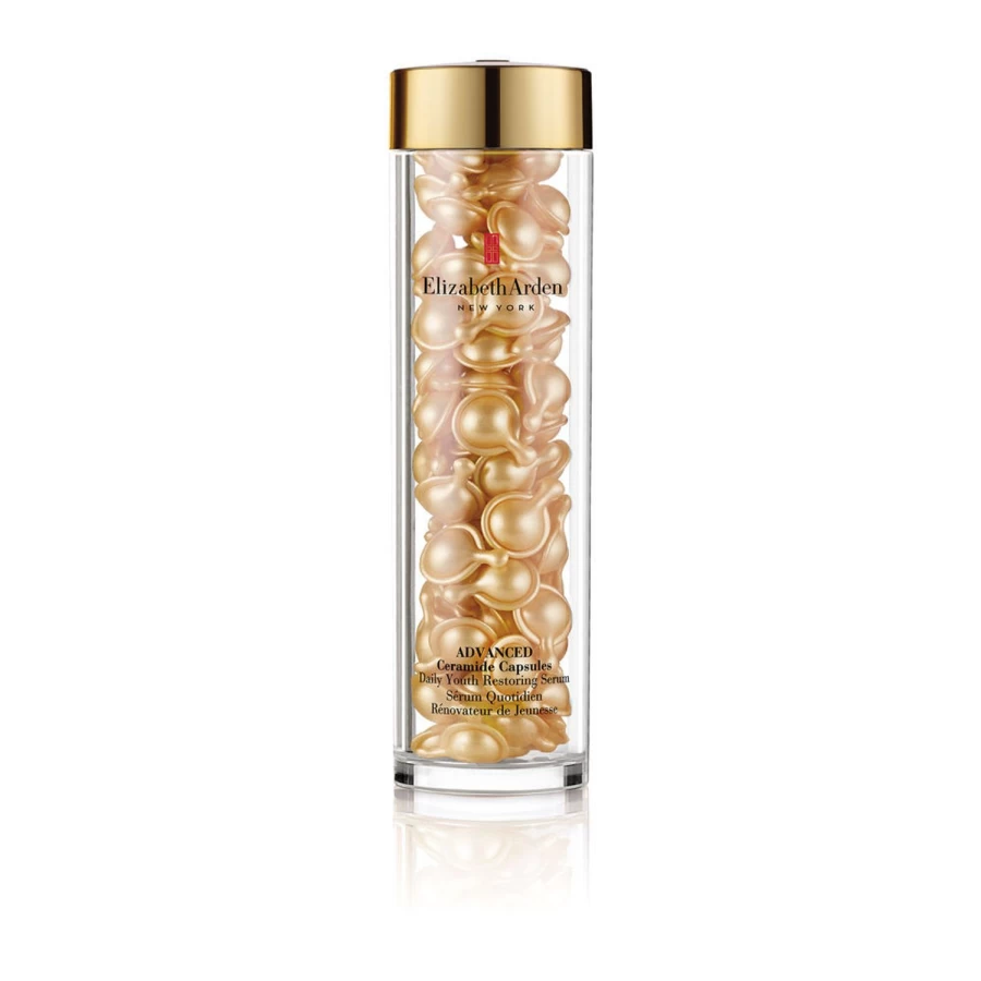 Elizabeth Arden Advanced Ceramide Capsules Daily Youth Restoring Serum - 90 Golden Yellow Capsules for Anti-Aging & Skin Renewal