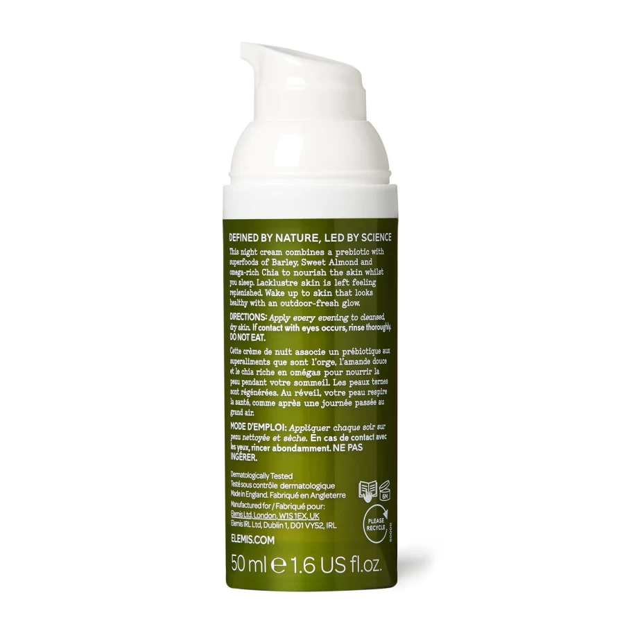 ELEMIS Green Superfood Night Cream - Hydrating Anti-Aging Face Moisturizer