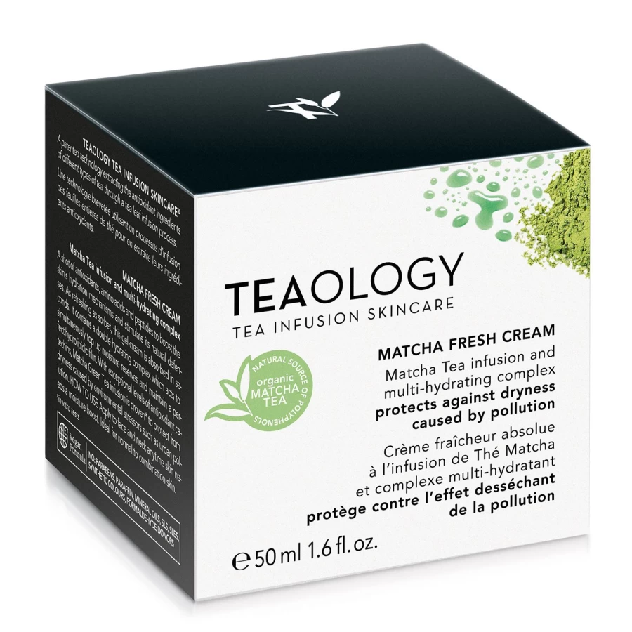 TEAOLOGY Matcha Fresh Cream 50ml - White Hydrating Face Moisturizer with Green Tea Extract