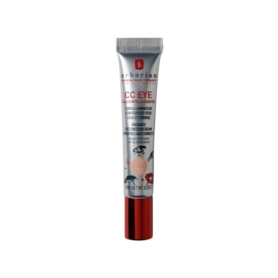 ERBORIAN CC Eye Cream Claire - Brightening Beige Corrector for Dark Circles & Anti-Aging