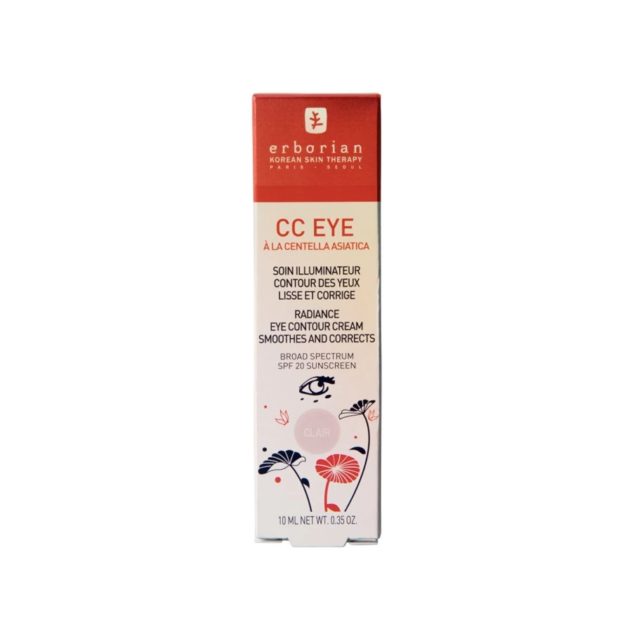 ERBORIAN CC Eye Cream Claire - Brightening Beige Corrector for Dark Circles & Anti-Aging