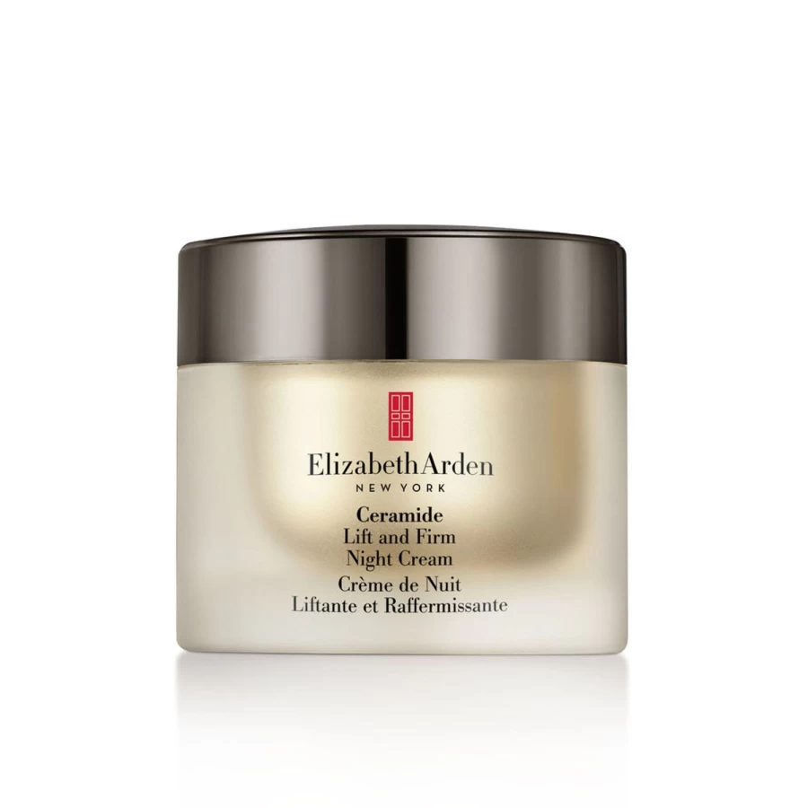 Elizabeth Arden Ceramide Lift & Firm Night Cream - 50ml Anti-Aging Golden Yellow Moisturizer for Overnight Skin Renewal
