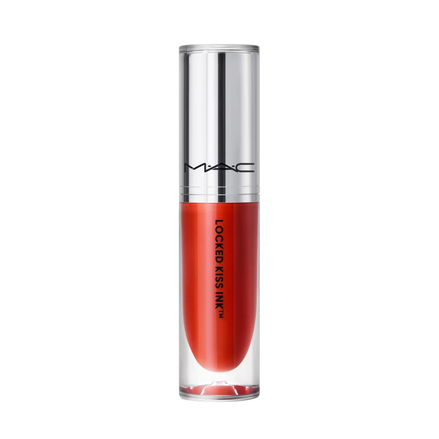 MAC COSMETICS Locked Kiss Ink Lipstick - Long Lasting Dark Red Lip Colour, Matte Finish, Highly Pigmented Lip Stain, Vegan & Cruelty-Free