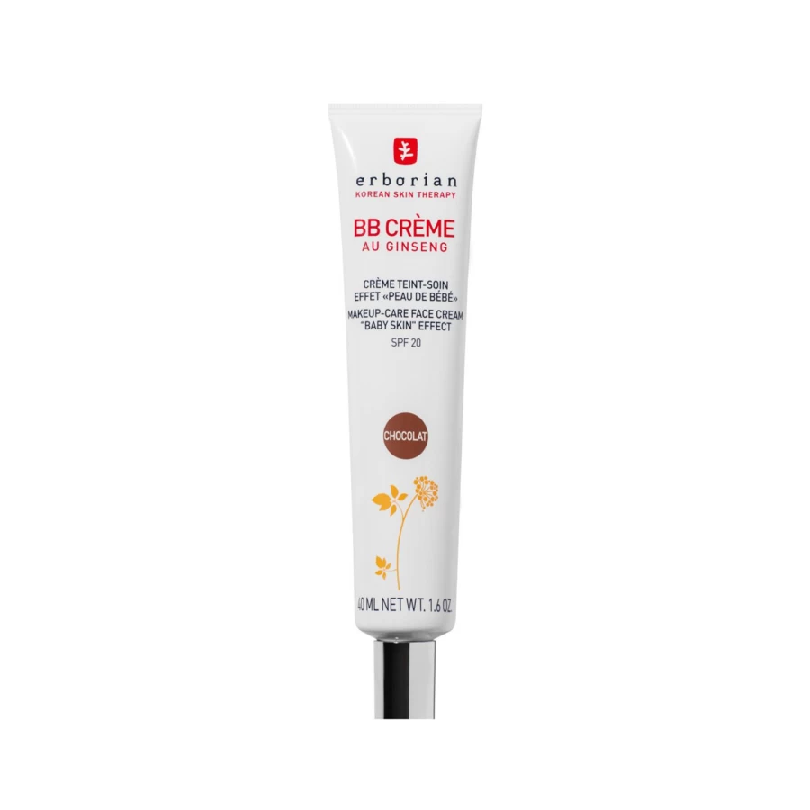 ERBORIAN BB Creme in Brown - 2-in-1 Makeup & Skincare with Chocolate Extract, 40ml