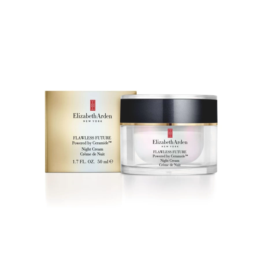 Elizabeth Arden Flawless Future Ceramide Night Cream 50ml - Golden Yellow Anti-Aging Moisturizer