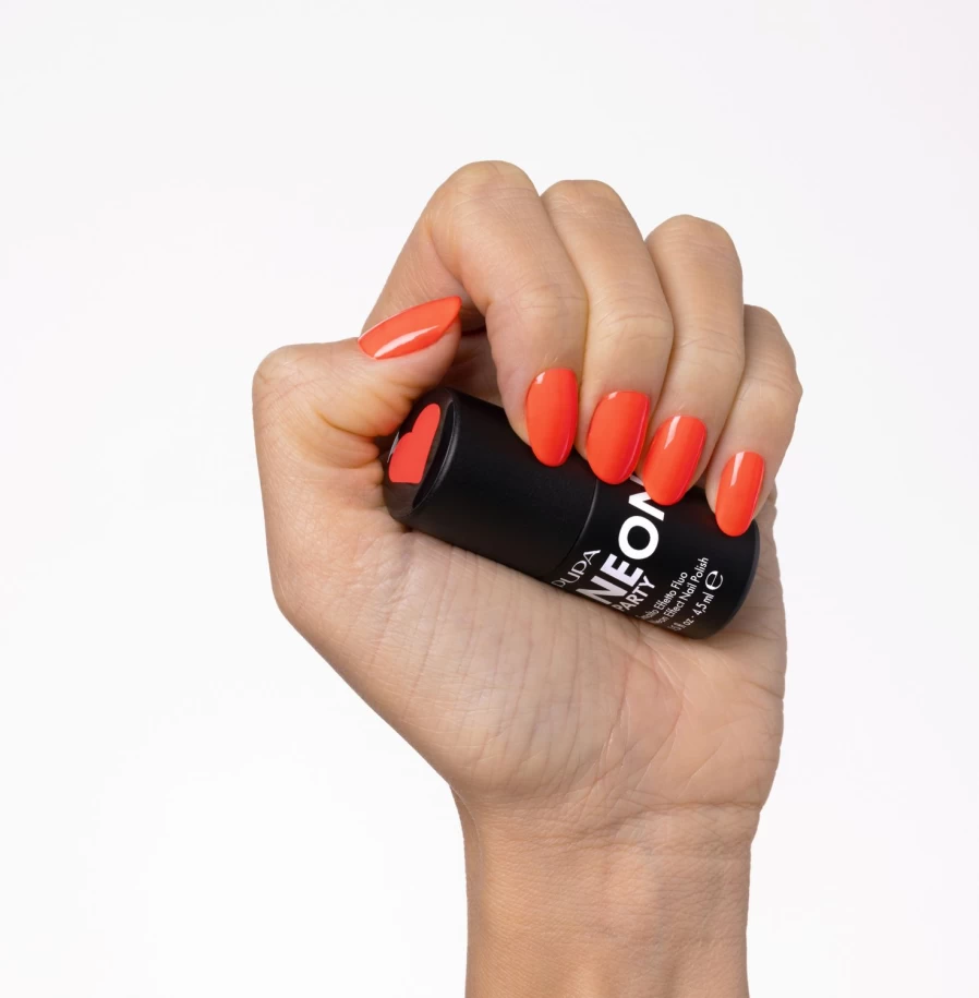PUPA MILANO Enamel Fluo Effect Lipstick - 600 Miami Beach Coral Red, High-Shine Long-Lasting Lip Color
