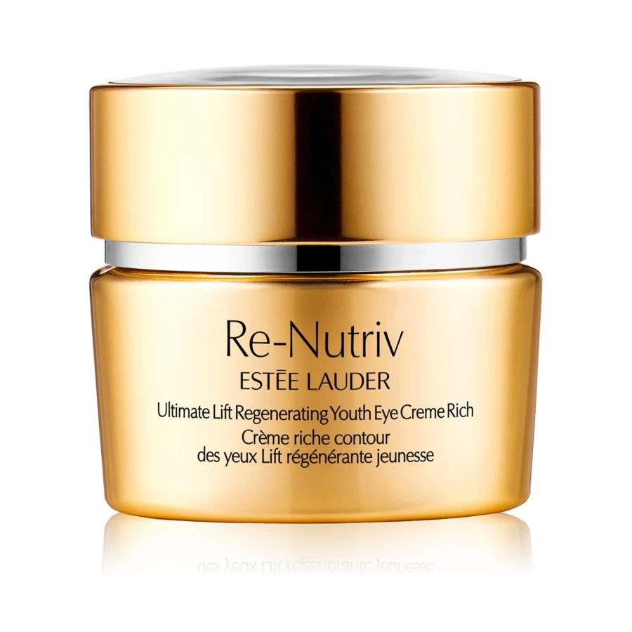 ESTÉE LAUDER Re-Nutriv Ultimate Lift Regenerating Youth Eye Cream Rich - Anti-Aging Eye Treatment, Golden Yellow Jar, Luxe Eye Cream for Firming & Hydration