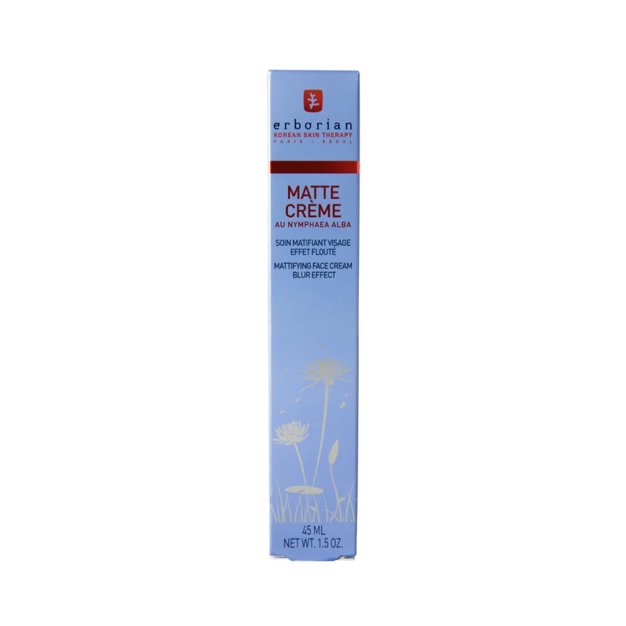 ERBORIAN Matte Cream - Mattifying Face Primer, Light Blue, Oil-Control & Pore Minimizing Cream