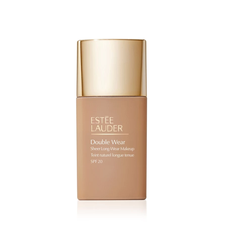 ESTÉE LAUDER Double Wear Sheer Long-Wear Foundation SPF 20 - 3N2 Wheat (Dark Beige) - Oil-Free, Matte Finish, Buildable Coverage