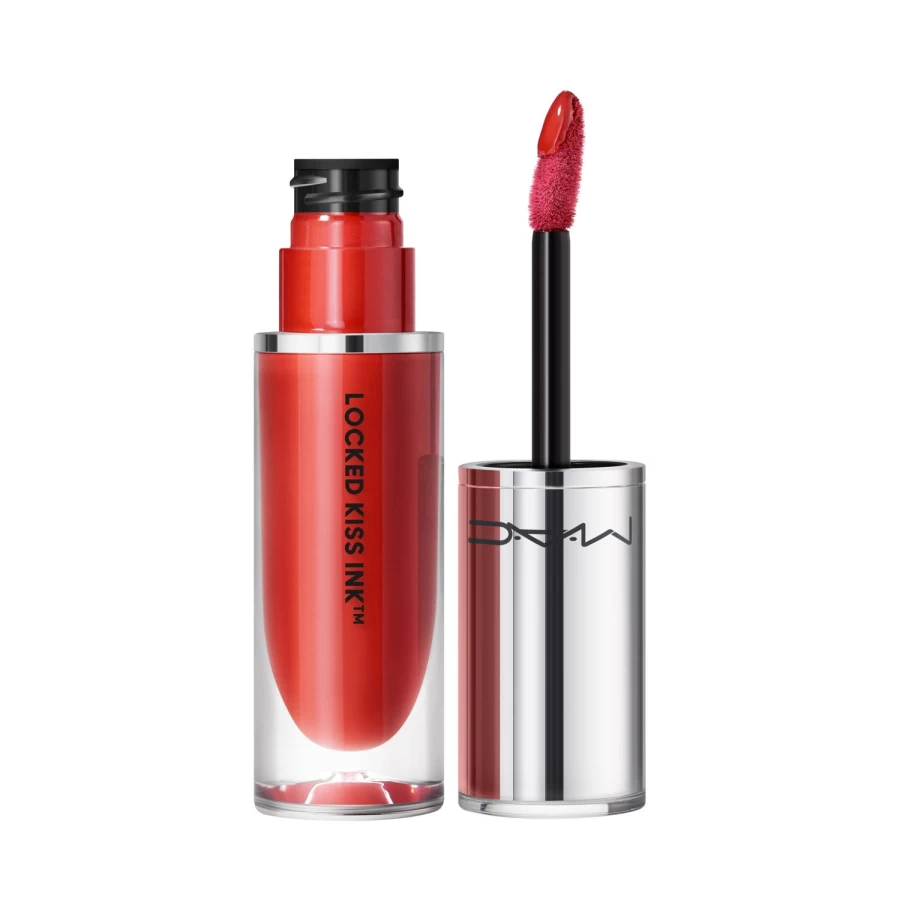 MAC COSMETICS Locked Kiss Ink Lipstick - Vibrant Orange Long-Lasting Lip Colour