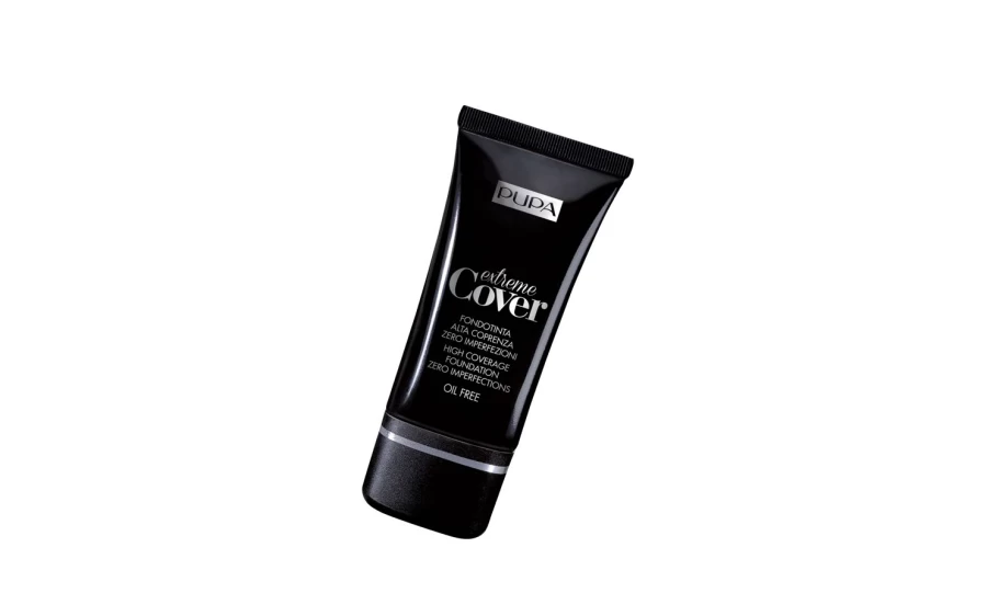 PUPA MILANO Extreme Cover Foundation - 050 Deep Sand, Full Coverage Liquid Makeup, Long-Lasting Matte Finish