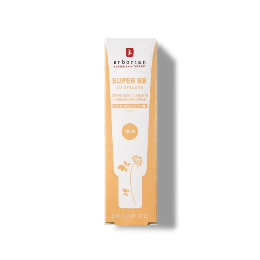 ERBORIAN Super BB - Nude Beige Cream, Lightweight Foundation & Skin Perfector
