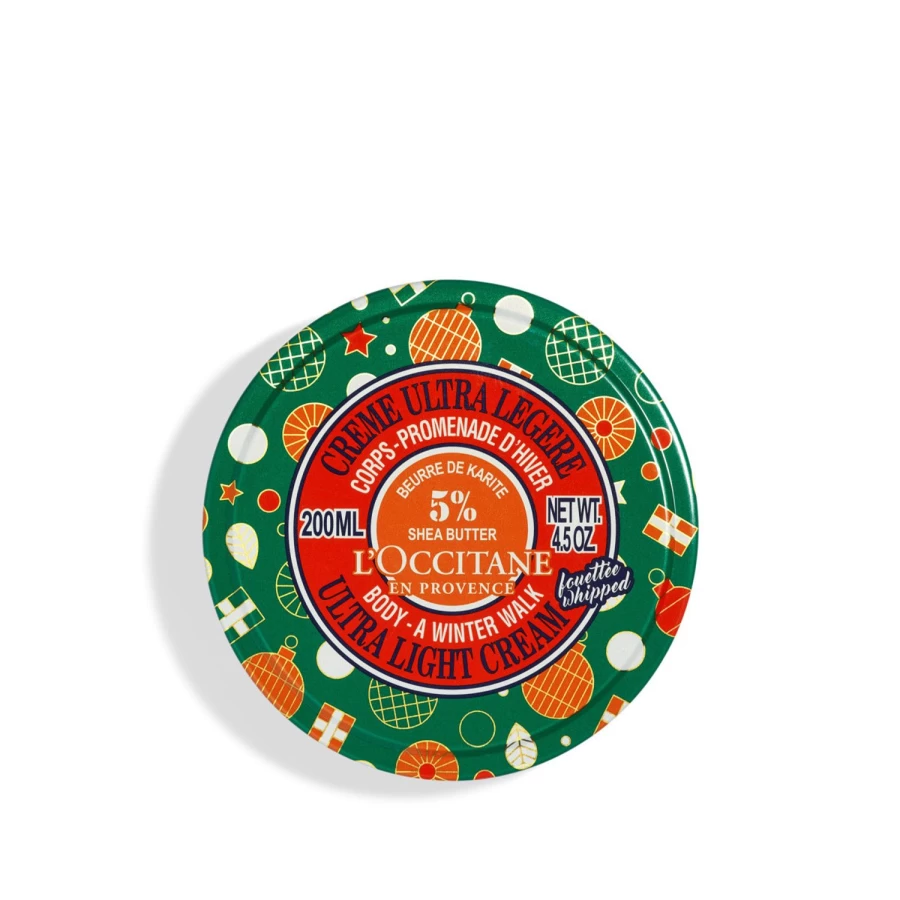 L'OCCITANE Ultra Light Shea Body Cream - 200ml Hydrating Winter Moisturizer for Soft Skin
