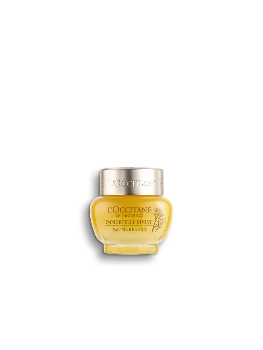 L'OCCITANE Immortelle Divine Eye Balm 15ml - Transparent Hydrating Eye Cream for Dark Circles & Puffiness