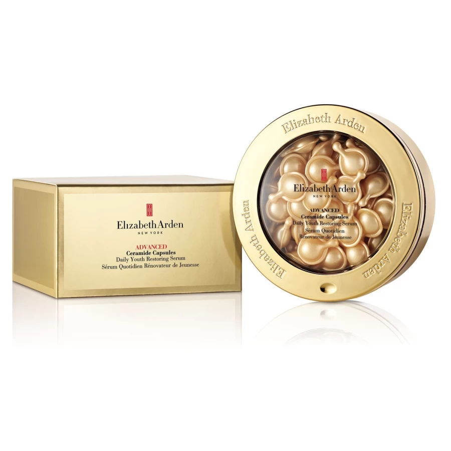 Elizabeth Arden Advanced Ceramide Capsules Daily Youth Restoring Serum - 60 Golden Yellow Capsules for Anti-Aging & Skin Repair