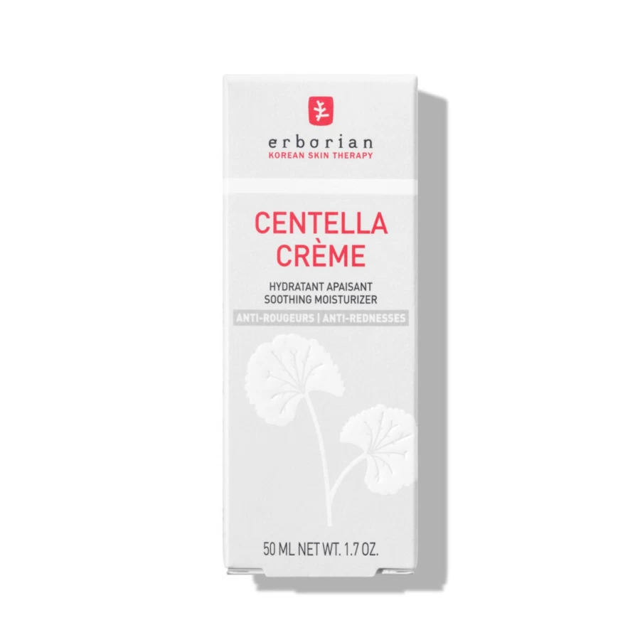 Erborian Centella Creme 50ml - Soothing Moisturizer for Sensitive Skin, White Jar