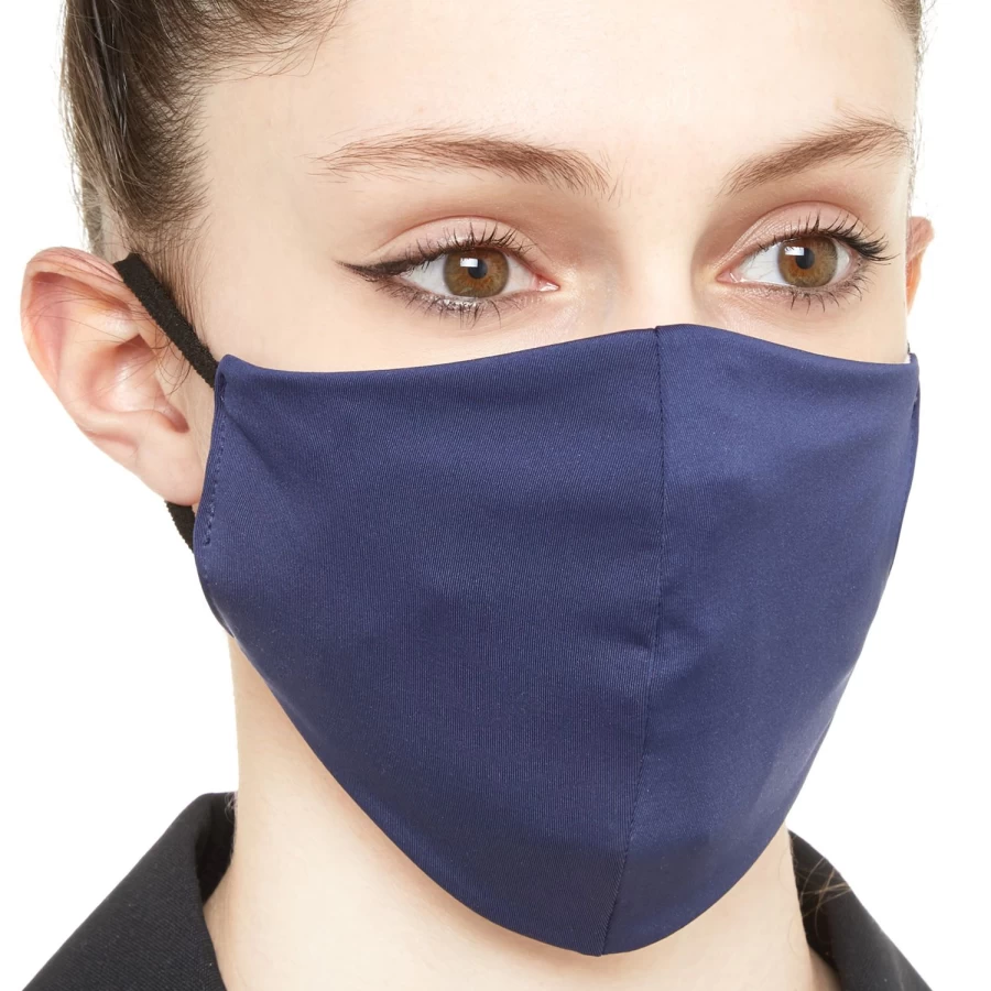 COINCASADESIGN Blue Solid Color Washable Fabric Face Mask - Reusable & Breathable