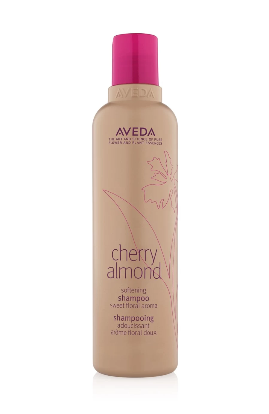 AVEDA Cherry Almond Softening Shampoo 250ml - Nourishing & Hydrating for All Hair Types - Beige