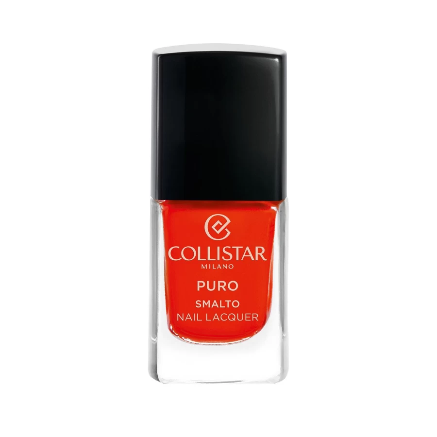 COLLISTAR Pure Long Lasting Nail Polish - Vibrant Orange Shade, 40 Mandarin