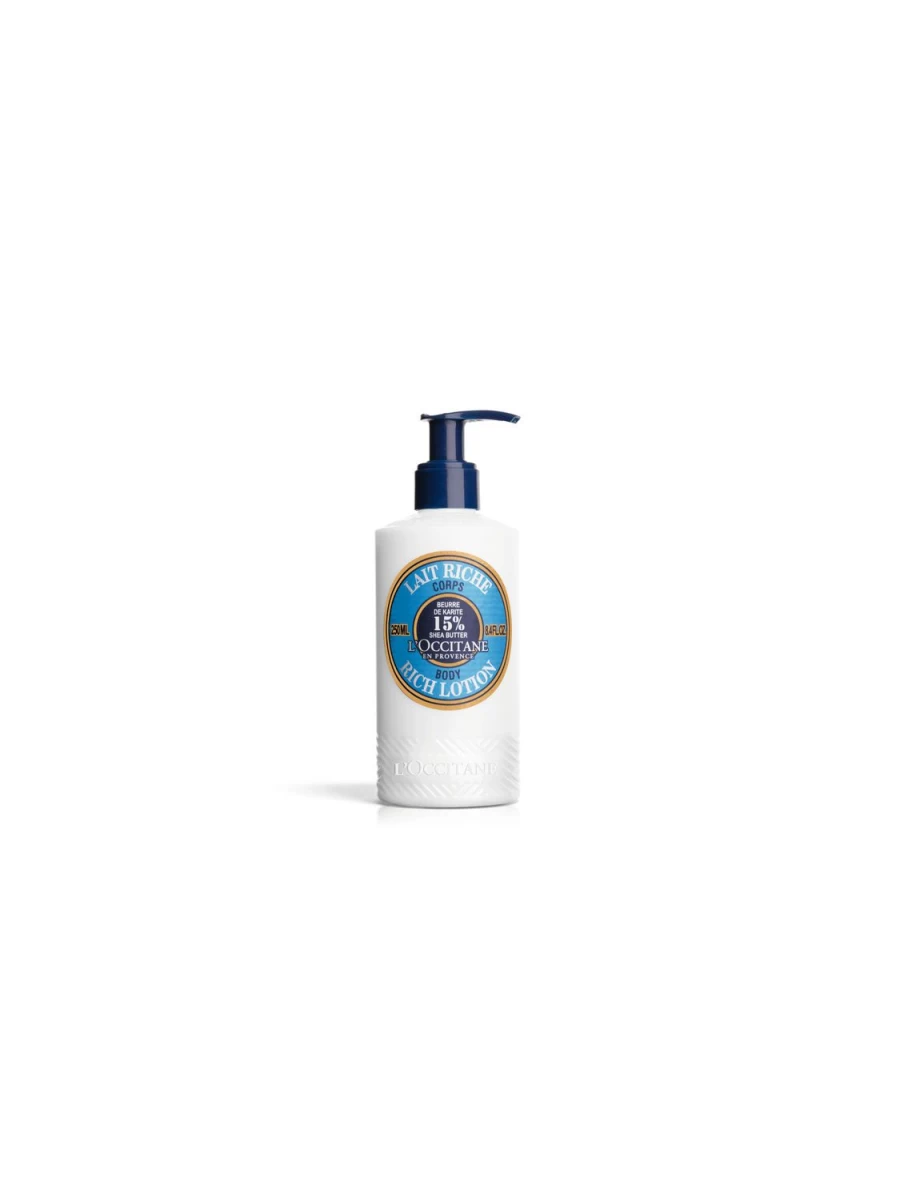 L'OCCITANE Shea Butter Rich Body Lotion 250ml - Ultra Hydrating & Nourishing for Dry Skin
